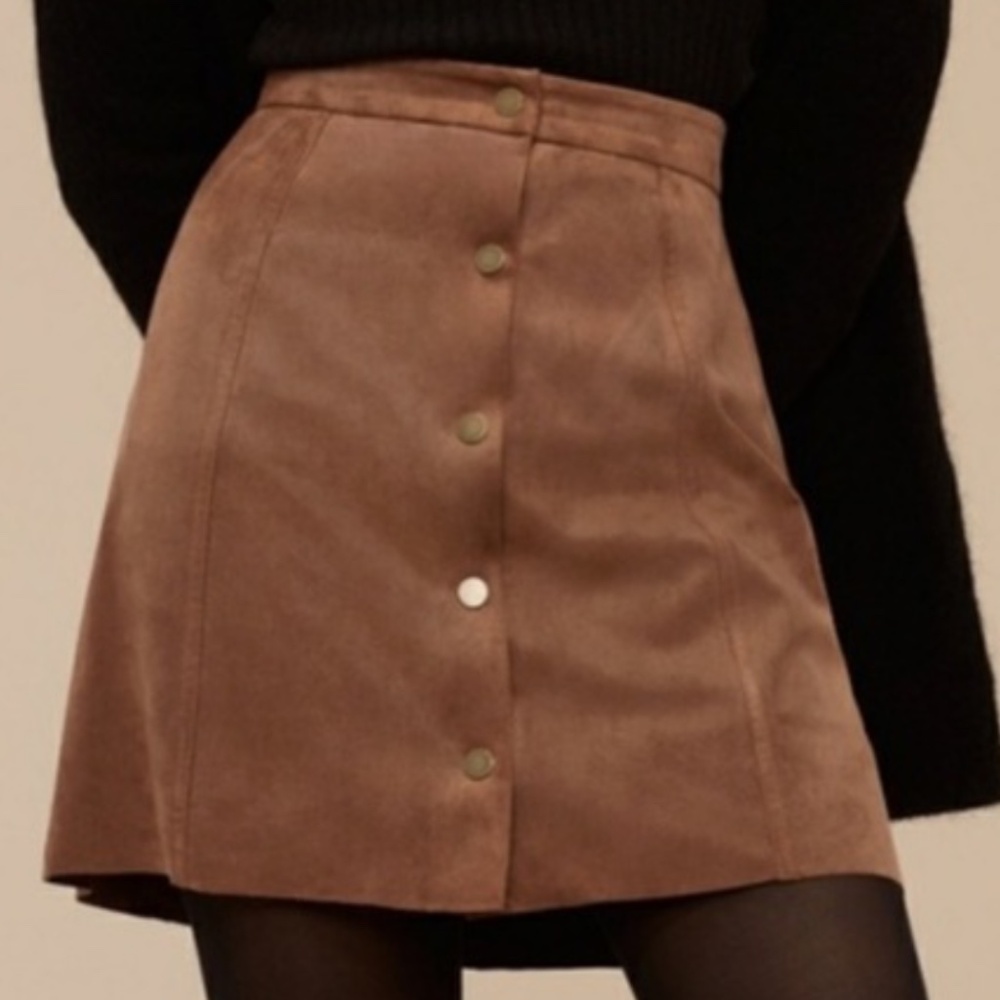 Wilfred Free Suede Button Skirt